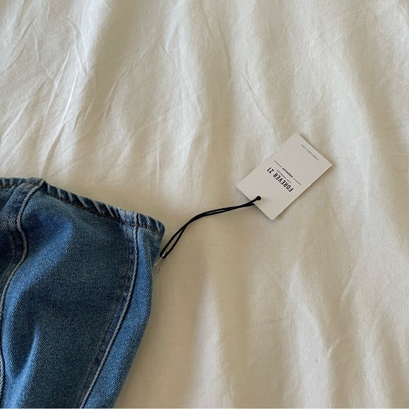 Mini Strapless Denim Dress - Picture 6 of 6